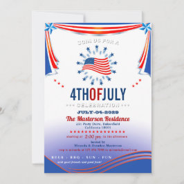 Modern 4 juli Feest Kaart