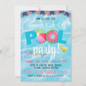 Modern 4 juli Patriottisch Pool Party Kaart (Voorkant)