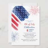 Modern 4 juli Rood Wit Blauw Onafhankelijkheidsdag Kaart (Voorkant)