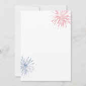 Modern 4 juli Rood Wit Blauw Onafhankelijkheidsdag Kaart (Achterkant)