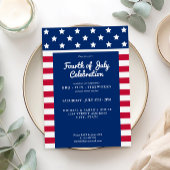 Modern 4 juli: rood wit en blauw kaart