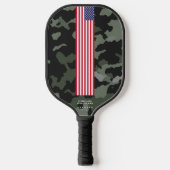 Modern 4 juli Sterren Stripes US Vlag Camo Pickleball Paddle (Voorkant)