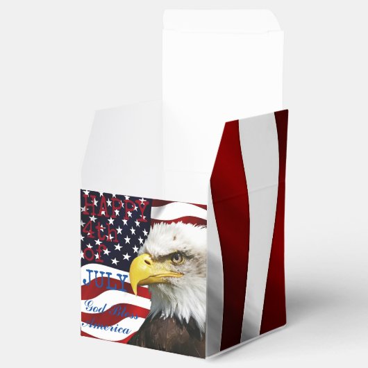 Modern 4 juli US Vlag Amerikaanse Adelaar Bedankdoosjes (Geopend)