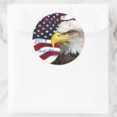 Modern 4 juli US Vlag Amerikaanse Adelaar Ronde Sticker (Tas)
