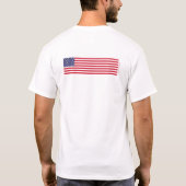 Modern 4 juli US Vlaggenstaat Naam Zomer T-shirt (Achterkant)