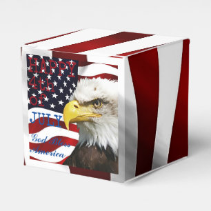 Modern 4 juli VS Vlag Amerikaanse adelaar Bedankdoosjes