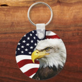 Modern 4 juli VS vlag Amerikaanse patriot Sleutelhanger (Voorkant)