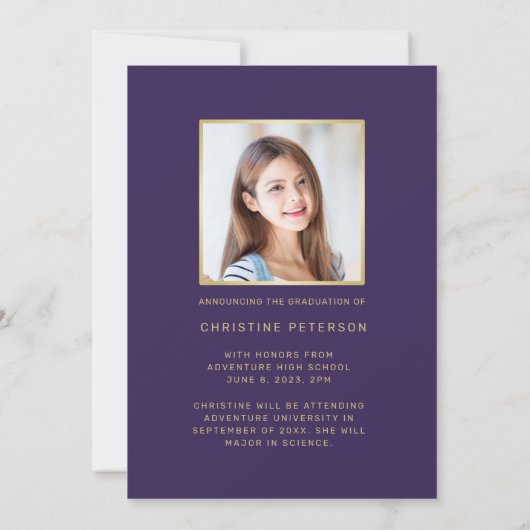 Modern 4 Paars Afstuderen van het Manuscript van d Aankondiging (Achterkant)