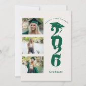 Modern 4 Photo Class of 2026 Graduation Party Kaart (Voorkant)