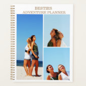 Modern 4 Photo Collage Besties Adventure Year  Planner (Voorkant)