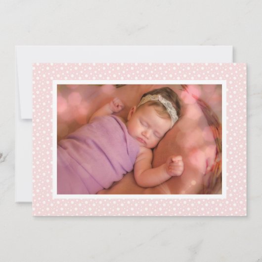 Modern 4 Photo Collage Birth Announcement Card Aankondiging (Achterkant)