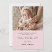 Modern 4 Photo Collage Birth Announcement Card Kaart (Achterkant)