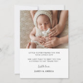 Modern 4 Photo Collage Birth Announcement Card Kaart (Achterkant)