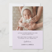 Modern 4 Photo Collage Birth Announcement Card Kaart (Achterkant)