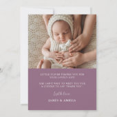 Modern 4 Photo Collage Birth Announcement Card Kaart (Achterkant)