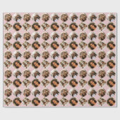 Modern 4 Photo Collage Circle Heart Blush Pink Cadeaupapier (Vlak)