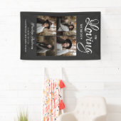 Modern 4 Photo Collage Funeral Spandoek (Insitu)