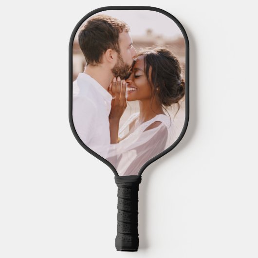 Modern 4 Photo Collage Monogram Pickleball Paddle (Achterkant)