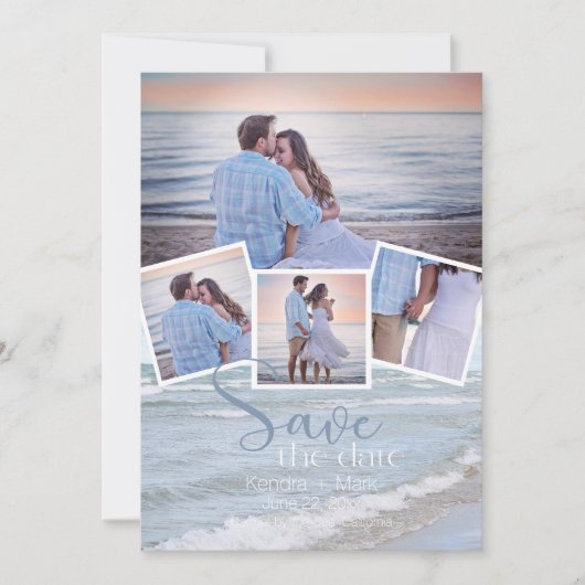 Modern 4 Typografie van de Bouw van de Foto sparen Kaart (Voorkant)