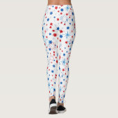 Modern 4th Juli Patroon 02 N BG Leggings (Achterkant)
