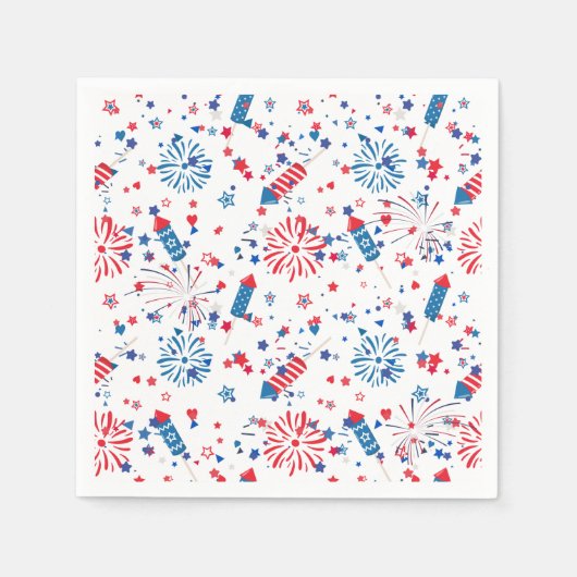 Modern 4th Juli Patroon 03 Servet (Voorkant)