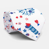 Modern 4th Juli Patroon 03 Stropdas (Opgerold)