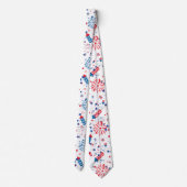 Modern 4th Juli Patroon 03 Stropdas (Achterkant)