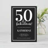 Modern 50 and Fabulous 50th Birthday Kaart (Staand voorkant)