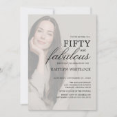 Modern 50 and Fabulous 50th Birthday Party Kaart (Voorkant)
