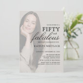 Modern 50 and Fabulous 50th Birthday Party Kaart (Staand voorkant)