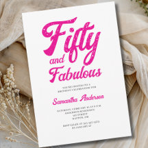 Modern 50 and Fabulous Pink 50th Birthday Party