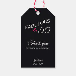 Modern 50 en Fabulous Black Dank u Cadeaulabel