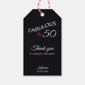 Modern 50 en Fabulous Black Dank u Cadeaulabel (Achterkant)