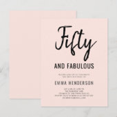 Modern 50 en fantastische 50e verjaardag uitnodiging briefkaart (Voorkant / Achterkant)