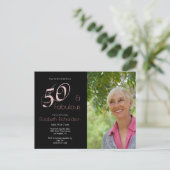 Modern 50 fabulous 50th birthday Photo Briefkaart (Staand voorkant)