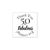 Modern 50 & Fabulous Favour Message Design Rubberstempel (Afrduk)