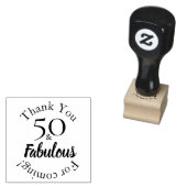 Modern 50 & Fabulous Favour Message Design Rubberstempel (Gestempeld)