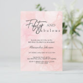 Modern 50 & Fabulous Roos Gold 50e verjaardag Kaart (Staand voorkant)