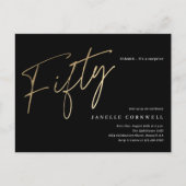 Modern 50e verjaardag eenvoudig stijlvol elegant s uitnodiging briefkaart (Voorkant)