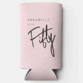 Modern 50e Vijftigste verjaardagsfeestje Seltzer Blikjeskoeler (Voorkant)