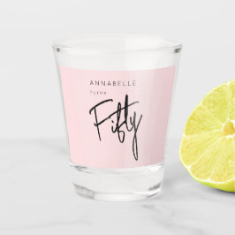 Modern 50e Vijftigste verjaardagsfeestje Shot Glas