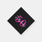 Modern 50th Birthday 50 and Fabulous Party Servet (Hoek)