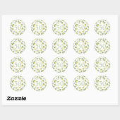 Modern 50th Birthday Lemon Citrus Ronde Sticker (Vel)