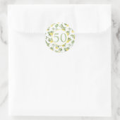 Modern 50th Birthday Lemon Citrus Ronde Sticker (Tas)