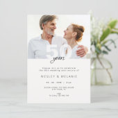 Modern 50th Wedding Anniversary with Photo Kaart (Staand voorkant)