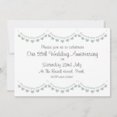 Modern 55th Emerald Wedding Jubileum Uitnodiging (Voorkant)