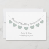 Modern 55th Emerald Wedding Jubileum Uitnodiging (Achterkant)