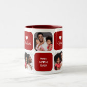 Modern 5-foto 5-bericht moeder cadeau tweekleurige koffiemok (Center)