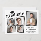Modern 5 Foto Afstuderen Aankondiging (Voorkant)