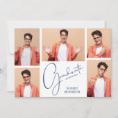 Modern 5 Foto Afstuderen Aankondiging (Voorkant)